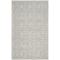 thumbnail image 1 of Safavieh Cambridge Collection CAM123D Handmade Moroccan Geometric Silver and Ivory Premium Wool Area Rug (5' x 8'), 1 of 3