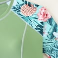 thumbnail image 5 of MIASHUI Girls Bathing Suits Long Sleeves Rash Guard Athletic Swim Shorts Sets Swimsuit,Green,15-16 Years, 5 of 5