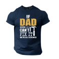 thumbnail image 3 of LUOGENLI T-shirts pour Homme pour Hommes Homme Printemps et Été Fête des Pères Décontracté Rétro Lettrage Impression Partielle T-Shirt Col Rond Manche Courte Haut 4TG T-shirts pour Hommes T-shirts Graphiques Vêtements d'Été Marine TG, 3 of 6