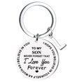 thumbnail image 1 of TIMIFIS Key Chain DIY To My SON Stainless Steel Last Name 26 Letter Keychain 2.5cm Valentine'S Day Gift, 1 of 5