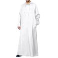 thumbnail image 2 of Gspmoly Mens Tshirts, Men'S Muslim Robe Set Arab Middle Robe Long Sleeve Hooded Button Casual Robe Summer Tops Prime Deals, 2 of 8