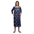 thumbnail image 4 of Moomaya Chemise de Nuit Boutonnée en Coton Imprimé pour Femmes, Robe de Nuit d'Allaitement, 4 of 5