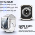 thumbnail image 2 of XiHAMA Waterproof Case Compatible with Apple Watch SE (2nd Gen) Series 6 5 4 Screen Protector, Tempered Glass Hard PC Bumper Face Cover, 2 of 7