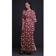 thumbnail image 4 of Bimba Robe Longue Maxi en Rayonne à Imprimé Aquarelle de Roses pour Femmes avec Fente Latérale - Petit, 4 of 6