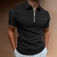 thumbnail image 2 of FhsagQ Chemises pour Hommes Chemises Respirantes pour Hommes en Maille Chemises pour Hommes Quatre Saisons Loisirs Mode Rayure Design Contrastant Col à Revers Bouton Manches Longues Hauts Chemises pour Hommes Hauts 5TG Super Ajusté Noir TG, 2 of 8