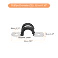 thumbnail image 2 of Unique Bargains 30Pack 1/2' Cable Clamp U Shape Stainless Steel Rubber Cushioned Pipe Strap, 2 of 5
