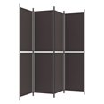 thumbnail image 3 of vidaXL 4-Panel Room Divider Brown 200x200 cm Fabric, 3 of 5