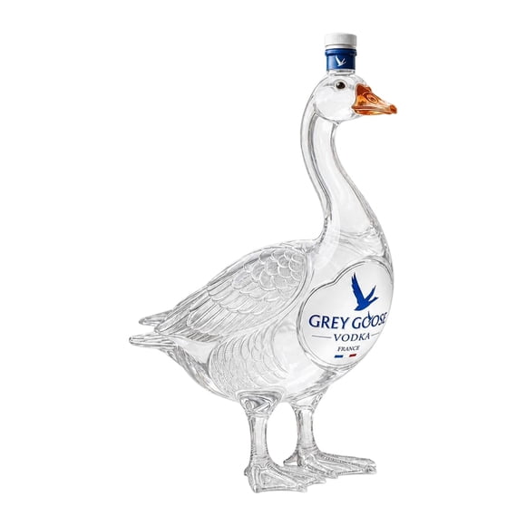 2026 New Vodka 350ml 3D Sculpted Grey Goose Glass Whiskey Bottle Decorative Wine Bottle Glass For Home Bar