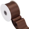 thumbnail image 1 of Joycrosso Brown Ribbon 3 Inch Wide Thick Fabric Ribbon, 50 Yards Double Faced Satin for Chair Sash Bows Making Bouquet Sewing Christmas Decoration, 1 of 7