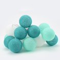 thumbnail image 2 of Light Ball Cotton Decoration String Light Hanging String Lamp for Party Wedding  3pcs Batteries  Flashing  Green, 2 of 10
