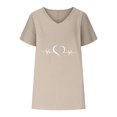 thumbnail image 4 of LSLJS T-shirts à Col en V pour Femmes Mode Confortable Blouses Féminines Hauts, Débardeurs pour Femmes, 4 of 6