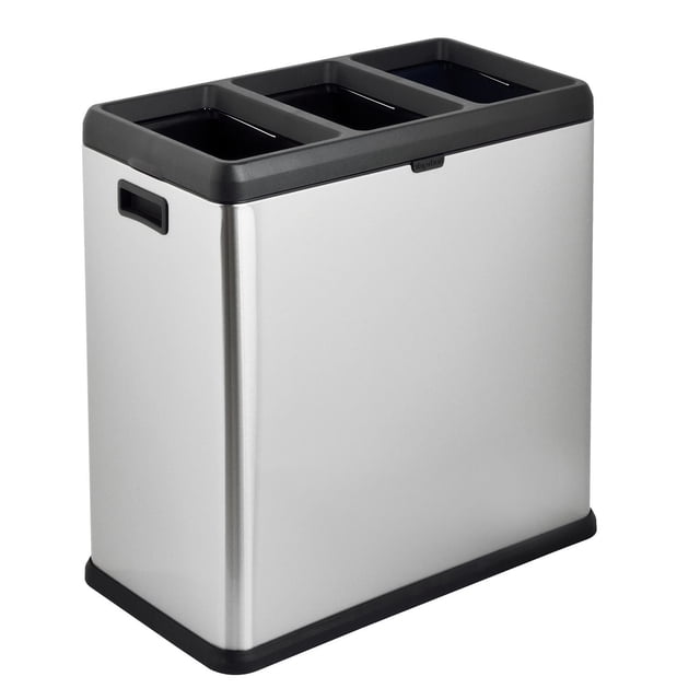 The Step N' Sort 60 L Open Top 3-Compartment Trash and Recycling Sorter