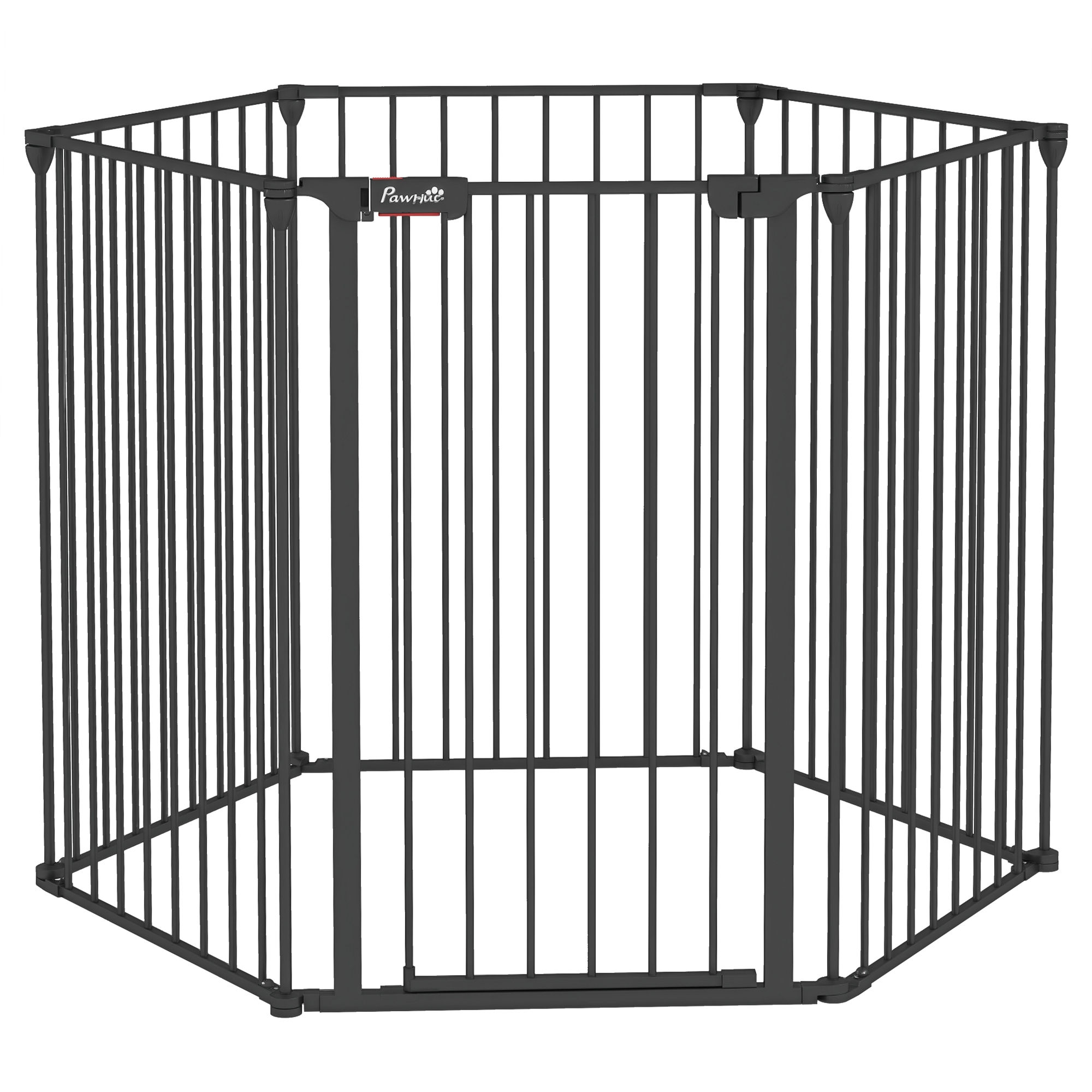PawHut Dog Pen Foldable Dog Playpen 6-Panel, Black