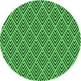 thumbnail image 1 of Ahgly Tapis Rond Lavable en Machine Intérieur Transitionnel Vert Émeraude Profond, 3 Pieds Rond, 1 of 7