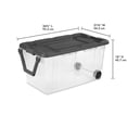 thumbnail image 2 of Sterilite Bac de Rangement à Roulettes Empilable avec Loquet de 160 Qt et Couvercle, Lot de 6, 2 of 9