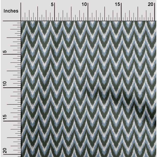 oneOone Tissu Viscose Georgette Chevron Ikat Décor Tissu Imprimé BTY 42 Pouces de Large