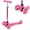 Rose Clair, variante sur Best Choice Products Trottinette Jouet Mini pour Enfants avec Roues Lumineuses et Barre en T à Hauteur Réglable - Rose Pâle