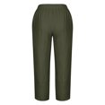 thumbnail image 5 of RXIRUCGD Capris d'Été Confortables et Amples pour Femmes, Couleur Unie, Vert Armée, Taille : 3TG, 5 of 5