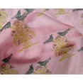 thumbnail image 4 of oneOone Silk Tabby Fabric Bird & Tree Block Printed Fabric 1 Yard 42 Inch Wide, 4 of 4