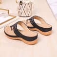 thumbnail image 4 of LSLJS Women Summer Slip-On Wedges Beach Open Toe Breathable Sandals Embroidery Shoes, Women's Slippers, 4 of 9