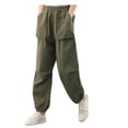 thumbnail image 1 of Timegard Cotton Linen Pants pour Femmes, Taille Élastique, Bas Resserré, Pantalon Court Décontracté d'Été avec Poches, 1 of 5