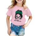 thumbnail image 1 of Hauts de Danse pour Enfants Filles T-Shirt Manches Longues Enfants Filles Mignon Graphique Imprimé Col Rond Manches Courtes Tee Été Décontracté T-Shirt Hauts, 1 of 5