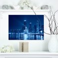 thumbnail image 1 of Design Art - Blue Chicago Skyline Night, 1 of 3