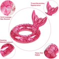thumbnail image 3 of Inflatable Mermaid Pool Float  Ring Pool Float  Swimming Tubes Mermaid Tail  Pool Inner Tubes Beach Water Mermaid Float for Pool Kids Beach Water Party, 3 of 6