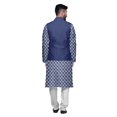 thumbnail image 3 of Atasi Ensemble Kurta Pyjama Indien pour Hommes, Veste Imprimée Classique Décontractée, 3 of 5