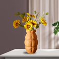 thumbnail image 3 of GUOOL Ceramic Vase Flower Container Decorative Vase for Office Dining Table Decoration Orange, 3 of 9