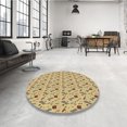 thumbnail image 4 of Ahgly Tapis d'Intérieur Lavable en Machine Carré Transitionnel Brun Cuivré, 6 Pieds Carré, 4 of 7