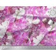thumbnail image 3 of Soimoi polyester Crepe Fabric Snowflake & Tree Watercolor Print Fabric by the Yard 42 Inch Wide, 3 of 3