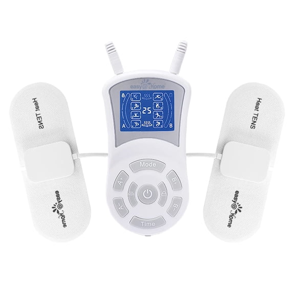 Easy@Home 3-in-1 TENS Unit + EMS Unit + Heat Muscle Pain Relief, fsa and hsa EHE018