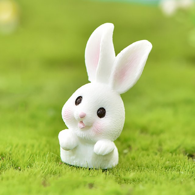 RXIRUCGD Small Animal Cute Rabbit Gardening Succulents Resin Decorative Ornaments