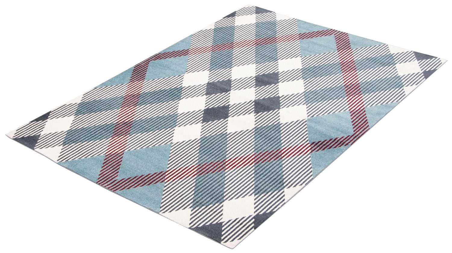 Tapis Lavable ECARPET à Carreaux pour Chambre, Salon, Chambre d'Enfant