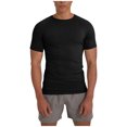 thumbnail image 1 of cfhntfmh T-Shirts de Musculation pour Hommes en Tricot Côtelé Extensible à Manches Courtes à Col Rond T-Shirts d'Entraînement Couleur Unie Coupe Ajustée T-Shirts en Tricot, 1 of 7