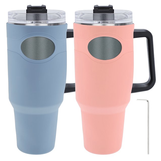 Grusce 2Pcs Silicone Boot Full Body Silicone Protector Boot Protective Water Bottle Boot Foldable Silicone Boot Cover Reusable Silicone Boot Sleeve for Quencher Tumbler 40 oz Water Bottle