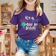 thumbnail image 2 of TZEWGL T-Shirts For Child Back To School Season Printed Short Sleeve Crewneck Clothes For Baby size 6-8T, 2 of 4