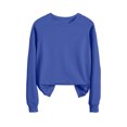 thumbnail image 1 of Timegard Womens Tops Sweatshirts Crewneck Long Sleeve Solid Color Pullover Basic Casual Loose Tops, 1 of 6