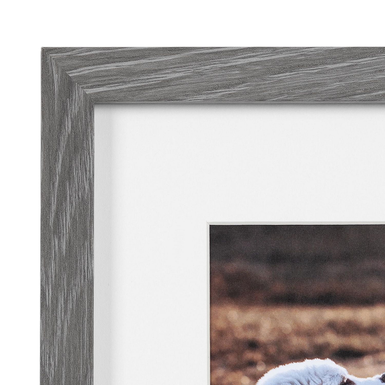 Cadre photo galerie hometrends Gris de 20,3 cm x 25,4 cm avec passe-partout de 12,7 cm x 17,8 cm
