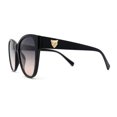 thumbnail image 4 of Timeless Classic Slick Oversize Cat Eye Mod Chic Plastic Sunglasses Black Beige Smoke, 4 of 4