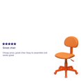 thumbnail image 2 of Chaise de travail pivotante en tissu orange, 2 of 9