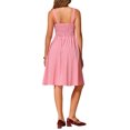 thumbnail image 3 of INSPIRE CHIC Robe Sans Manches en Vichy pour Femme Vintage à Carreaux Froncée Ligne A Fluide Midi Rouge TG, 3 of 6
