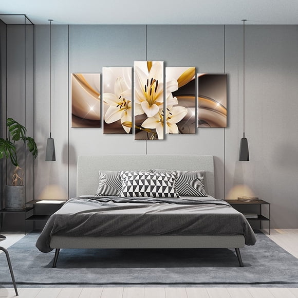 Liquidation! Art Mural Moderne à Thème de Fleurs, Toile d'Orchidée Abstraite, Déco Murale, Peinture Abstraite de Fleurs, Toile de Vie, Art Mural pour la Déco de la Maison