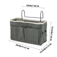 thumbnail image 3 of Birdeem Bedside Storage Organizer,Hanging Basket Shelf with Canvas Fabric and Metal Frame,for Bunk Beds and Home Use,Multiple Pockets Easy Installation Space Saver, 3 of 9