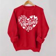 thumbnail image 4 of Penkiiy Chandail en Molleton Imprimé Col Rond pour Femmes, Manches Longues, Capuche, Rouge, 4 of 4