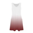 thumbnail image 4 of Ovzne Robes pour Femmes 2025 Robe Femme Robe d'Été pour Femmes à Imprimé Dégradé Ample Sans Manches à Col en V avec Poche Robe de Printemps Liquidation, 4 of 6