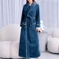 thumbnail image 2 of AherBiu Women's Robes Plush Warm Soft Long Robe Fleece Winter Party Housecoat Bathrobe with Pockets, 2 of 3