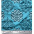 thumbnail image 1 of Soimoi Poly Georgette Fabric Floral Mandala Print Fabric by the Yard 52 Inch Wide, 1 of 3
