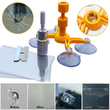 Car Windshield Repair Kit, Windshield Chip Repair Kit with Windshield Repair Resin for Fix Auto Glass Windshield Crack Chip Scratch